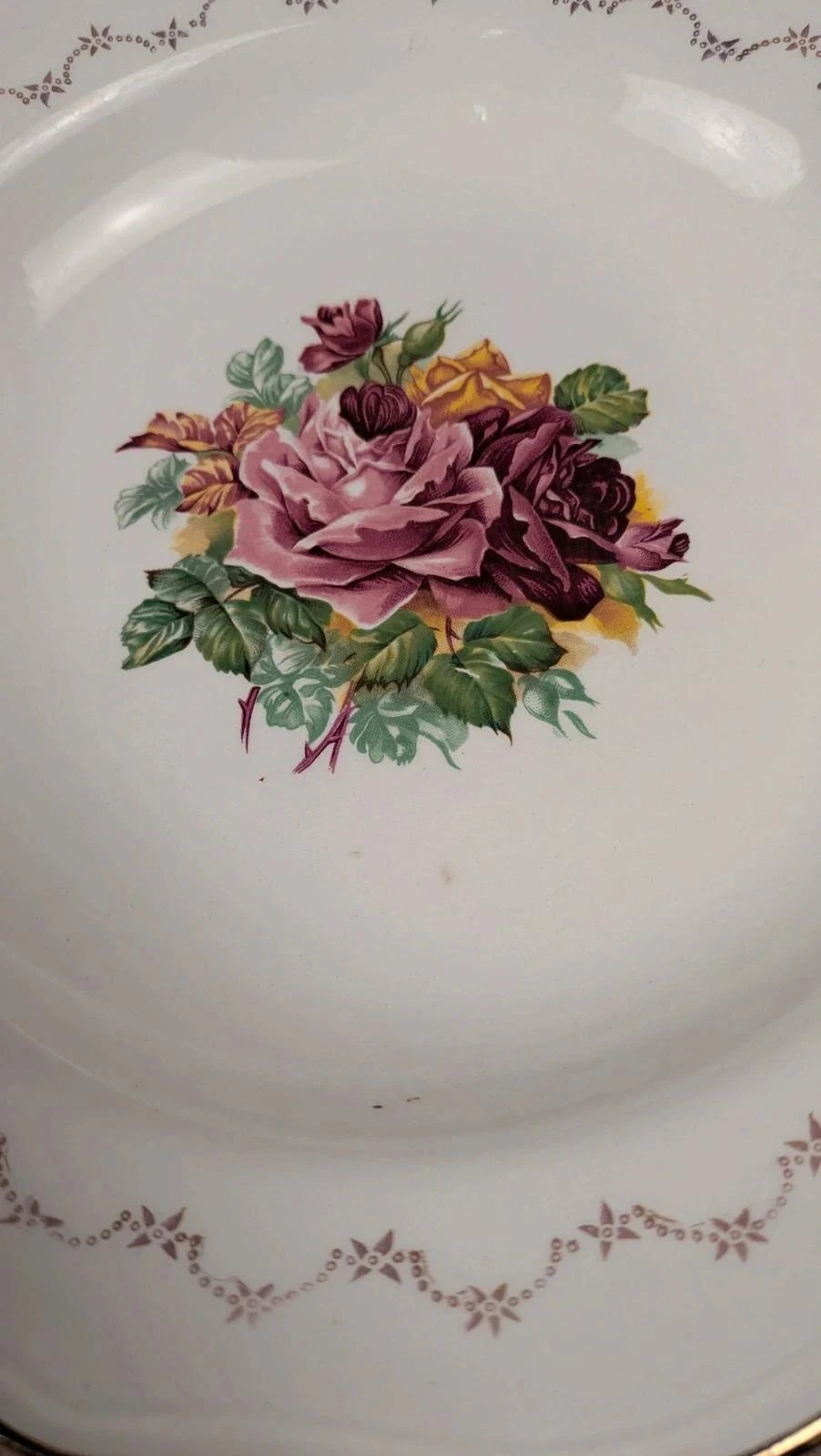 Lot de 7 assiettes creuses antigas L’amandinoise – Faiência floral – photo 7